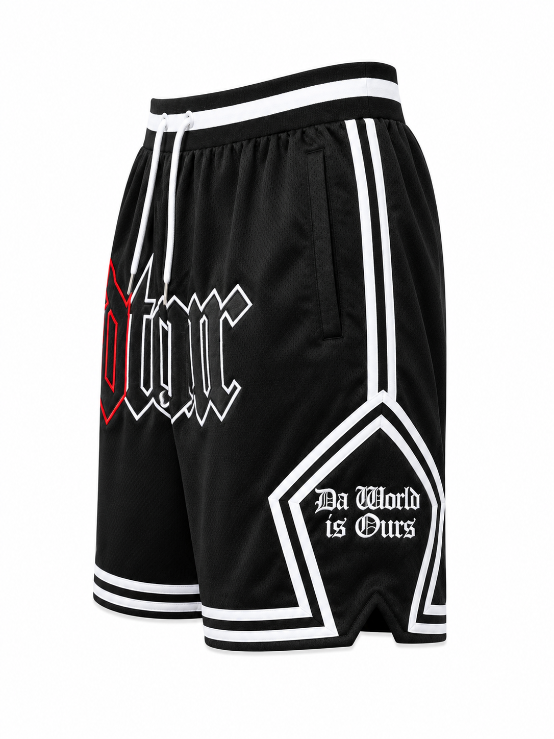 DTOUR “Da World Is Ours” Basketball Shorts – Black