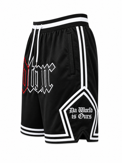 DTOUR “Da World Is Ours” Basketball Shorts – Black